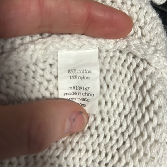 27 Miles Malibu-Cream Pullover Hooded Knit Poncho with Fringe - Picture 7 of 8